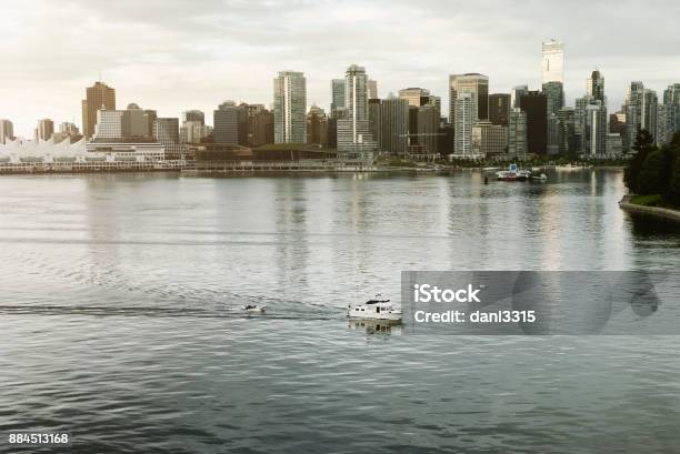 Sunrise Over The Urban Skyline In Downtown Vancouver Bc Stock Photo - Download Image Now