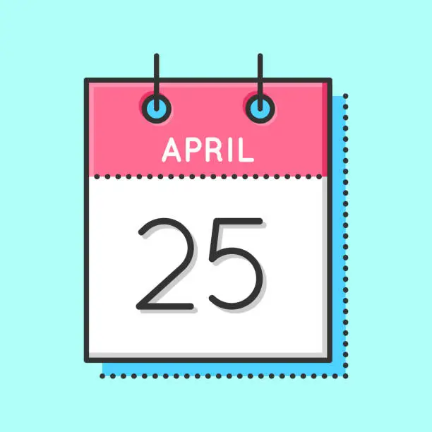 Vector illustration of April Calendar Icon