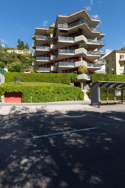 istock Modern building view from outside with road 884532804
