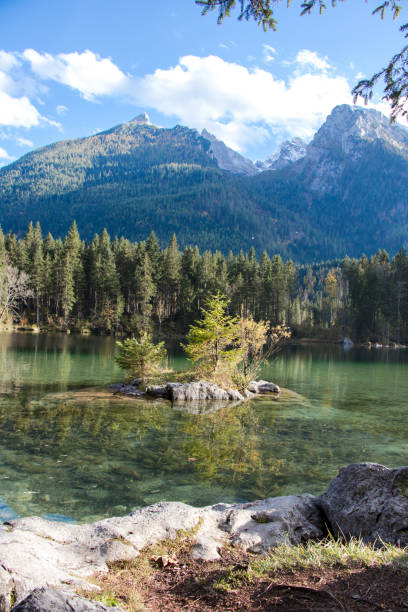istock Small island in the Hintersee in Germany 884570496