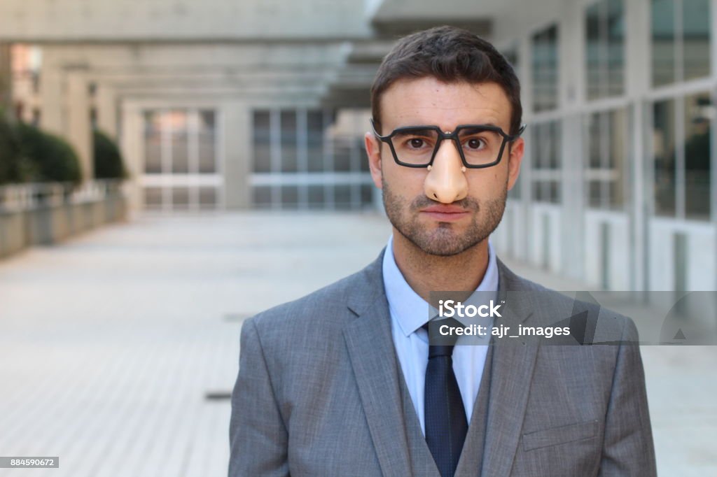 Port combo de faux nez-lunettes homme d’affaires - Photo de Costume de déguisement libre de droits