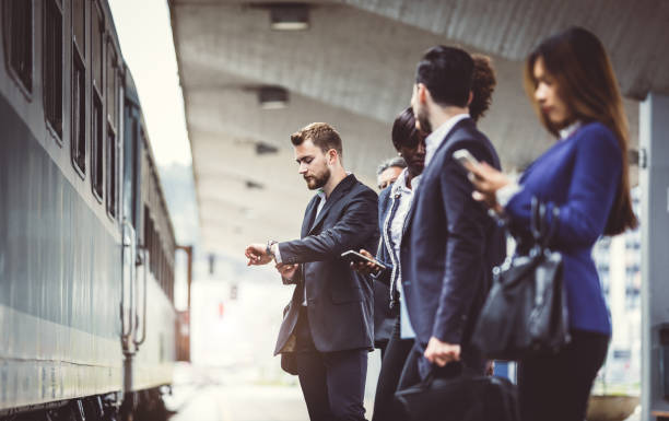 Business People Taking Public Transportation