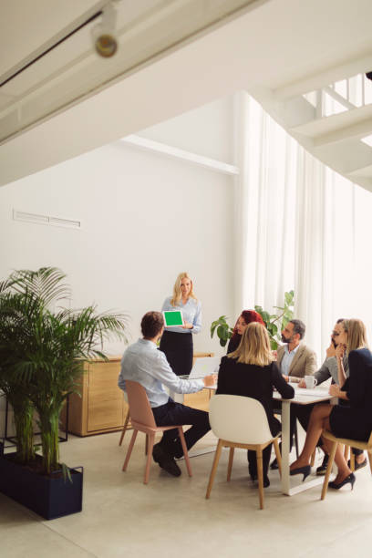istock Business People On Meeting In Board Room 884634582