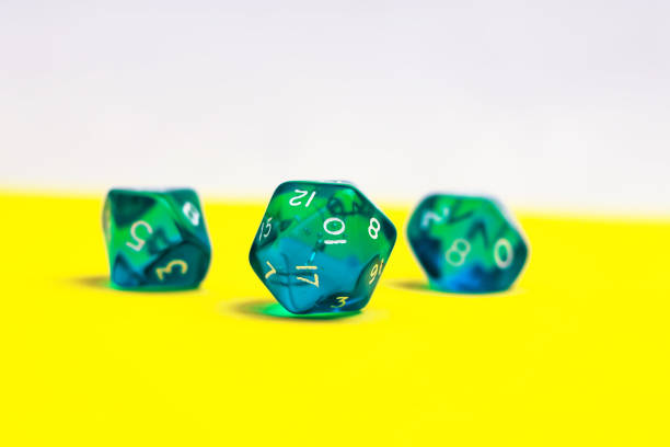 Dices for board games dnd and rpg. Color background Dices for board games dnd and rpg. Color background developing 8 stock pictures, royalty-free photos & images