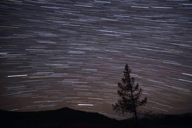 istock mountains star tracks sky spruce 884642122