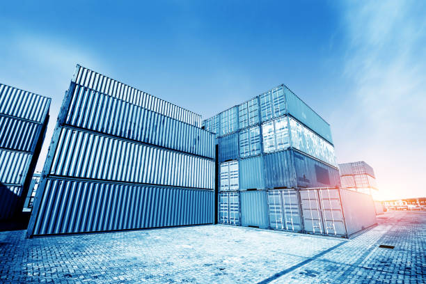 istock Industrial Container yard for Logistic Import Export business 884644420