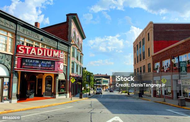 Woonsocket Rhode Island Stock Photo - Download Image Now - Rhode Island, Woonsocket - Rhode Island, City Street