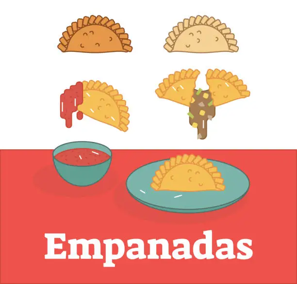 Vector illustration of Empanadas vector illustration