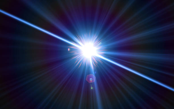 istock Abstract digital lens flare light.Beautiful sunlight effect.natural lens flare in space 884656758