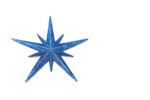 istock blue christmas star on a white background with copyspace 884662596