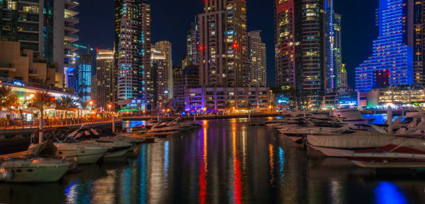 istock Nightlife in Dubai Marina. UAE. November 16, 2012 884671026