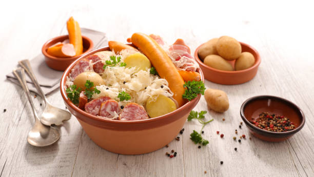 istock sauerkraut with meat and potato 884678518