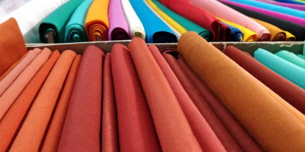 istock Selection of colorful fabrics 884682562
