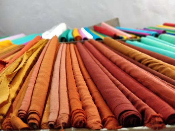 istock Selection of colorful fabrics 884682888