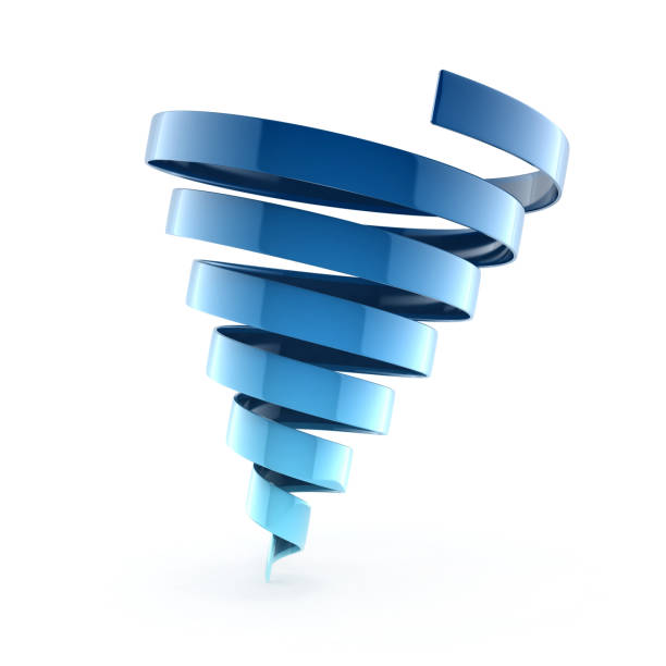 istock blue spiral ribbon 3d isolated illustration 884698158