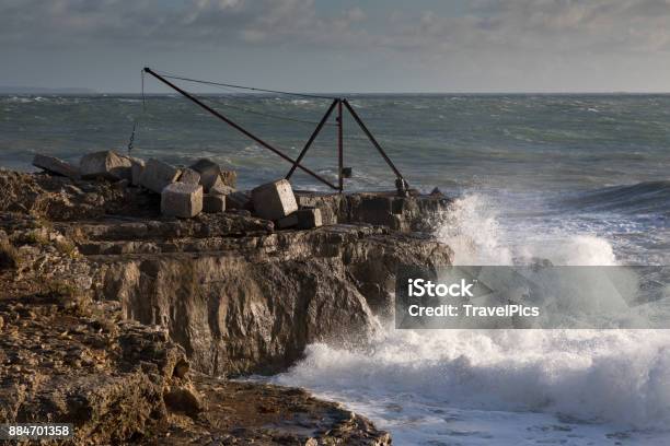 Portland Bill In Stormy Weather Stock Photo - Download Image Now - Bill-of-Portland, Dorset - England, England