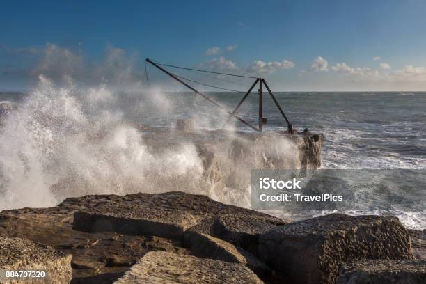 Portland Bill In Stormy Weather Stock Photo - Download Image Now - Bill-of-Portland, Dorset - England, England