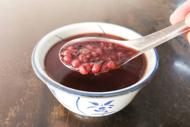 Red bean or azuki bean soup, popular dessert in Malaysia