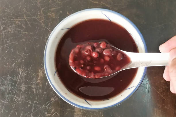 istock Red bean or azuki bean soup, popular dessert in Malaysia 884707848