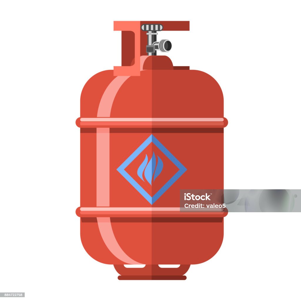Red Gas Tank Icon Red Gas Tank Icon Isolated on White Background Gas Tank stock vector