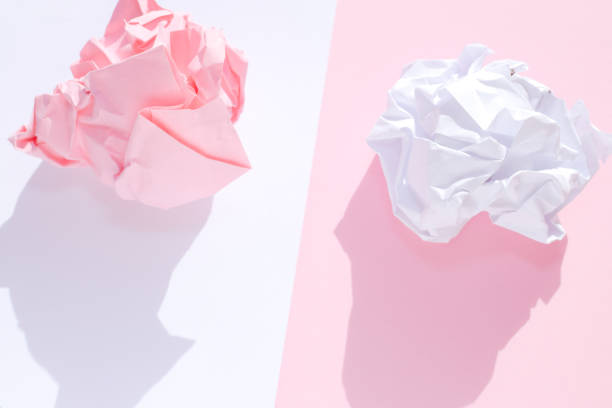 istock Pink and White crumpled papers 884733028