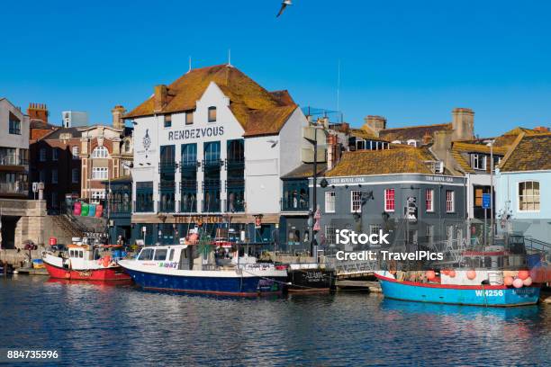 England Dorset Weymouth Portland Weymouth Harbour Georgian Houses Stock Photo - Download Image Now