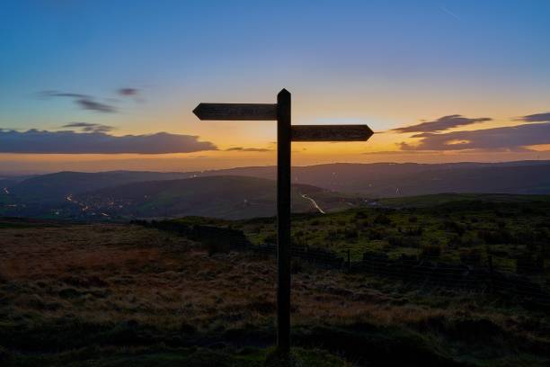 istock North-south signpost silhoutte. 884747722