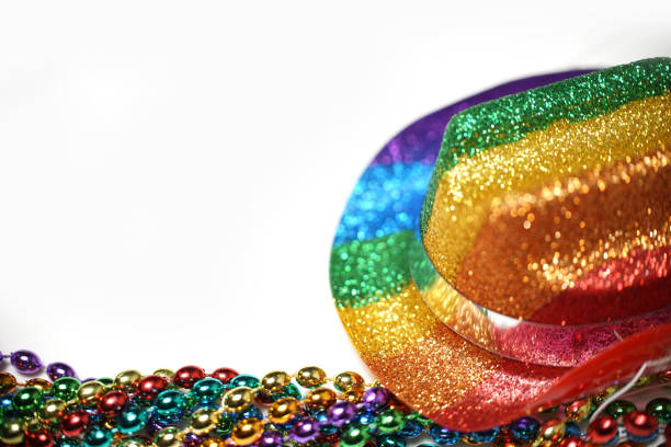 mardi gras - gay pride mardi gras carnival rainbow - fotografias e filmes do acervo