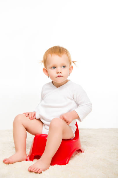 istock baby sitting on pottie 884806608