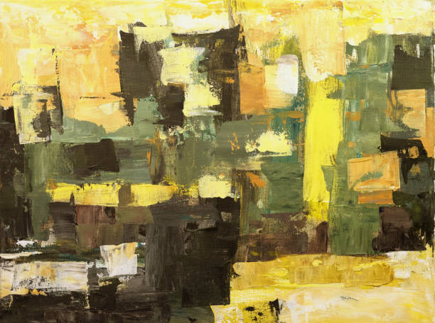 абстрактный акрил на холсте фон - oil painting abstract fine art painting painted image стоковые фото и изображения