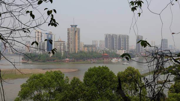 istock River Minjiang and the city of Leshan 884842256