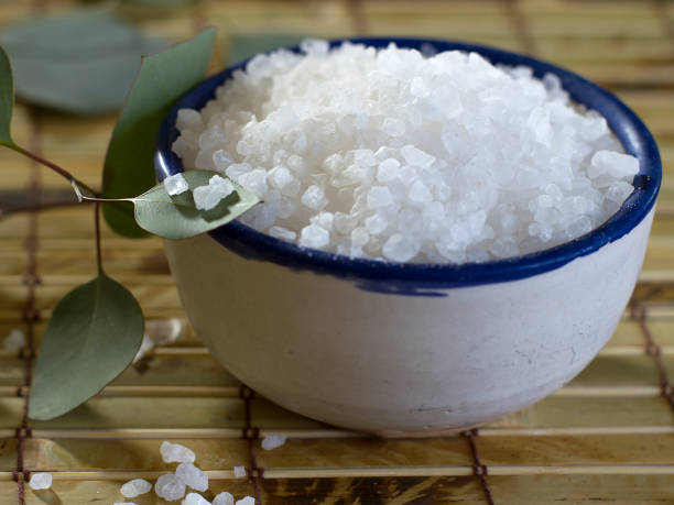 istock Sea Salt and Bamboo Mat 884866050