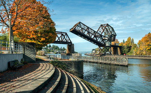 Raised Bridge over Waterway