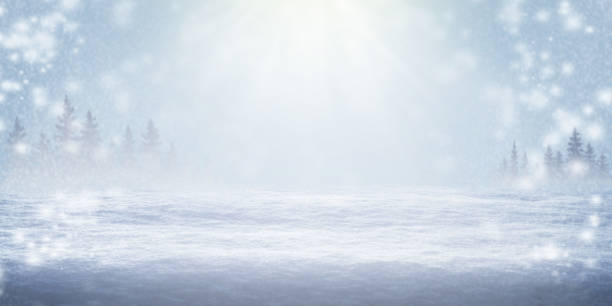 fondo de invierno. navidad año nuevo. close-up. nieve profunda. fondo de naturaleza. - deep of field fotografías e imágenes de stock