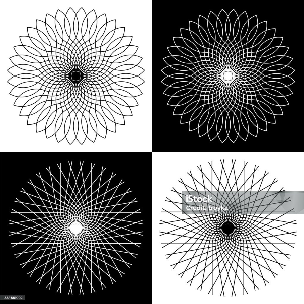 Rotation Pattern Drawing Rotation Lines Patterns Stock Illustration - Download Image Now ...