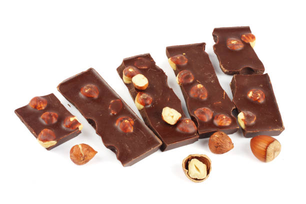 istock chocolate candies sweets with hazelnut isolated on white background 884901828