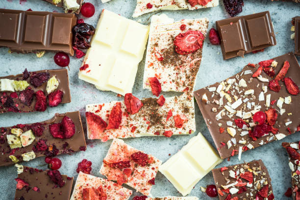 istock Pieces of handmade artisan chocolate bars 884901984