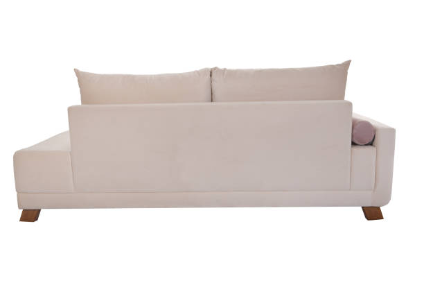 istock modern beige suede couch sofa   isolated on white background 884994932