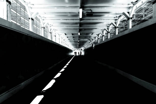 istock Subway, black and white abstract background with copy space 884998160