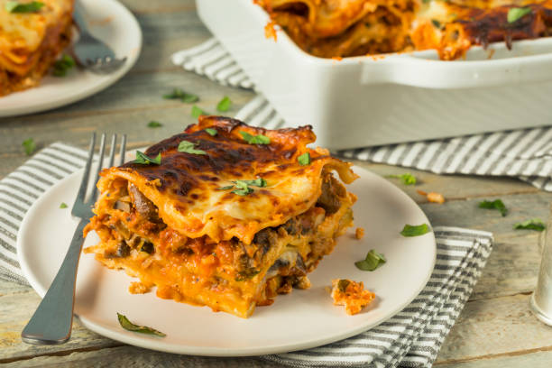istock Savory Homemade Italian Beef Lasagna 885023468