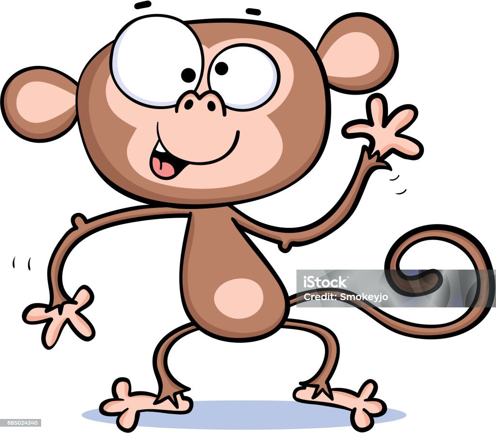 Monkey Wave Monkey Waves Stock Illustration - Download Image Now - Animal, Baboon ...
