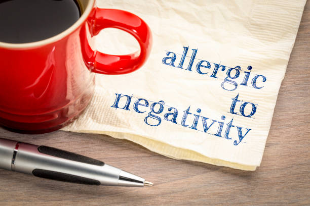 istock allergic to negativity note on napkin 885099688