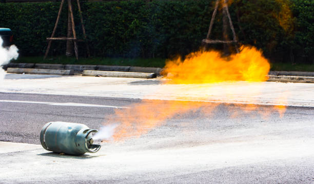 flama do gás do tanque de gás - rick - fotografias e filmes do acervo
