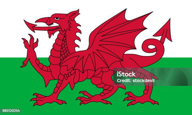 Official Vector Flag Of Wales Stock Illustration - Download Image Now - Accuracy, Cardiff - Wales, Color Image