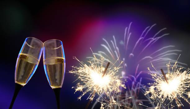 istock sparklers - New Year's Eve or e.g. birthday and celebration 885122654
