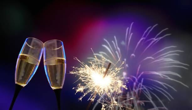 istock sparklers - New Year's Eve or e.g. birthday and celebration 885122658