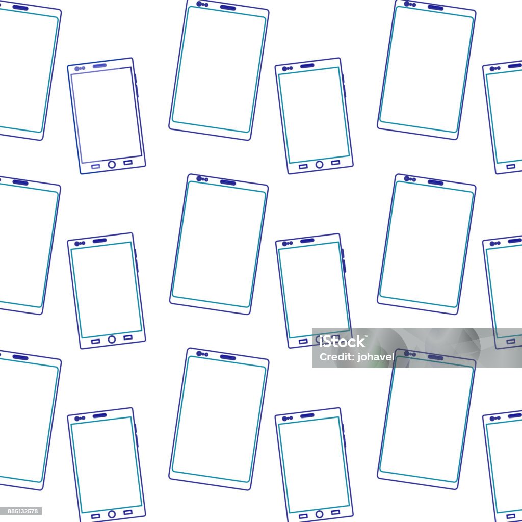 Mobile Pattern Picture Mobile Devices Smartphone Digital Seamless Pattern Stock Illustration ...