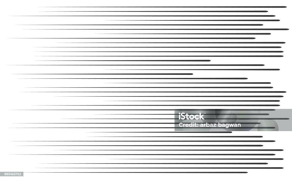 Vector illustrator Fast speed lines moving in left direction. Striped stock vector