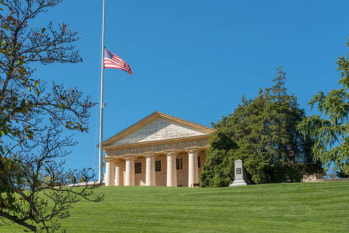 House of General Robert E Lee (Arlington House) at the Arlington National Cemetery close to Washington DC