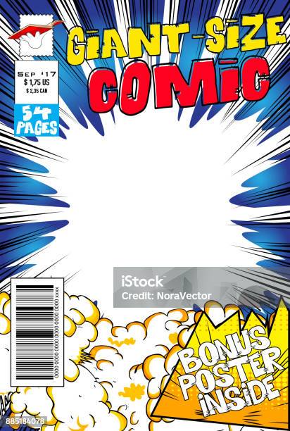 Comic Book Cover Stock Illustration - Download Image Now - Comic Book, Cartoon, Backgrounds
